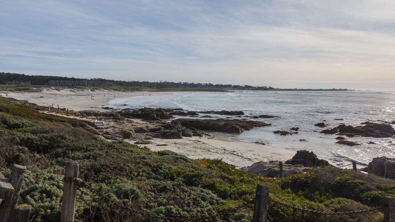 The links Golf course is near the entrance to 17 Mile Drive near Spanish Bay