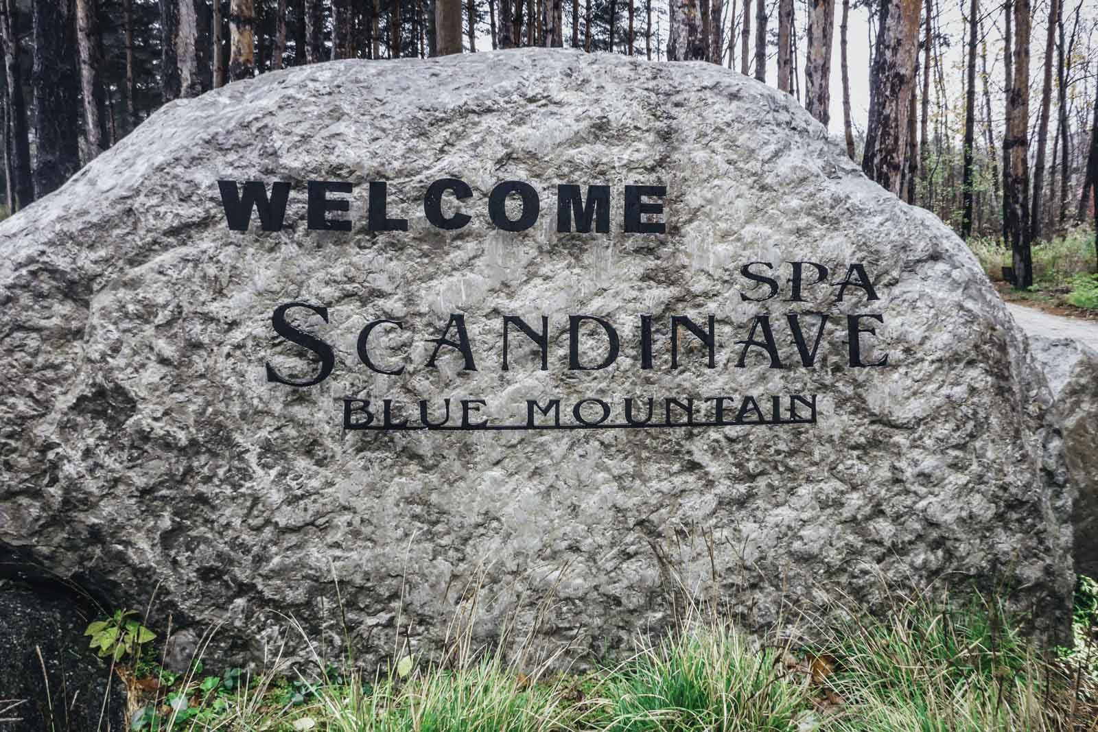 best spas in ontario scandinave spa blue mountain sign