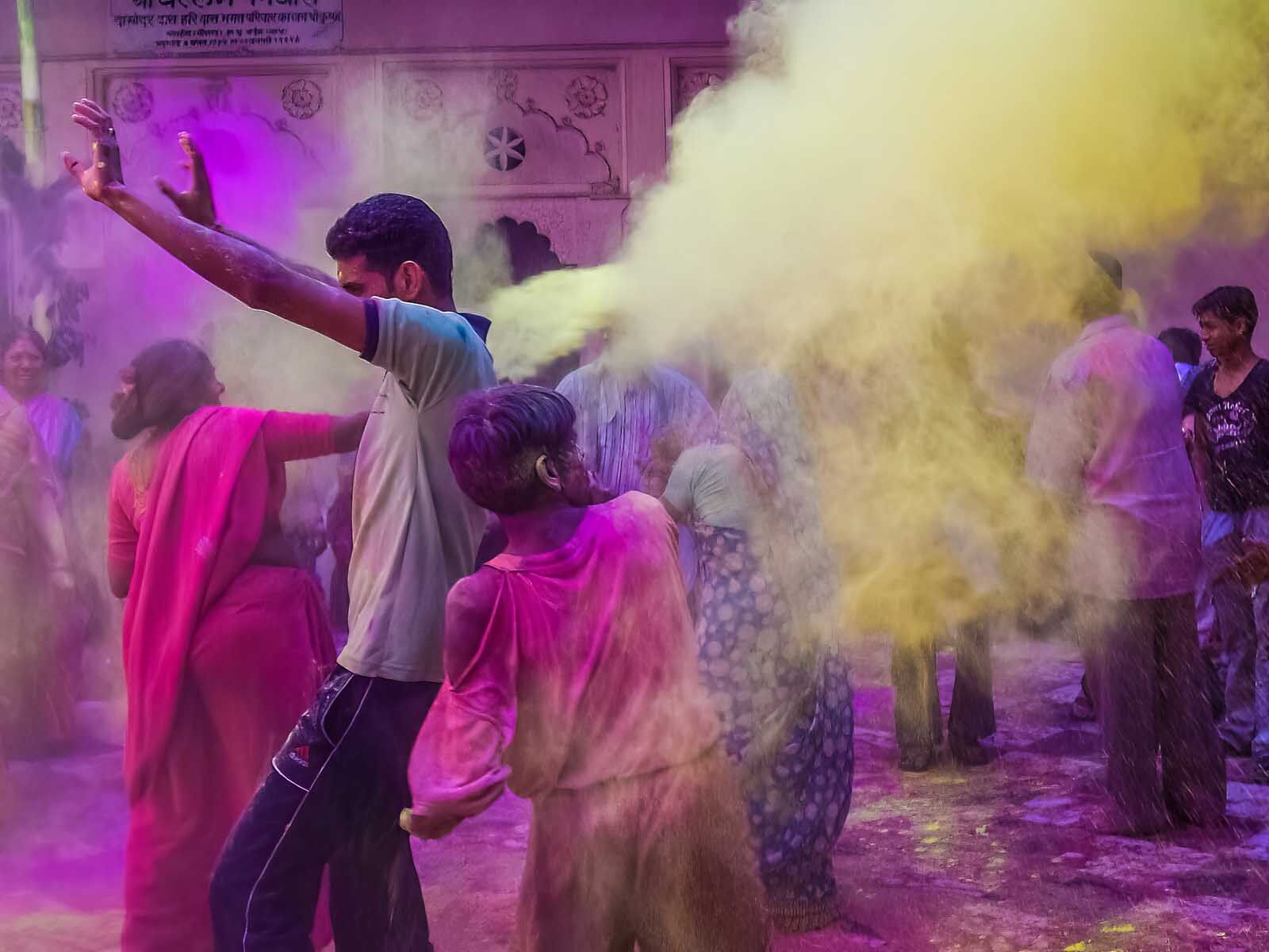 Clean powder paint after Colour Run or Holi Festival