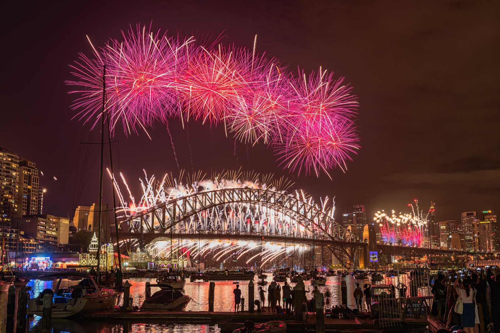 ring in the new year over Australia over the Sydney harbour bridge
