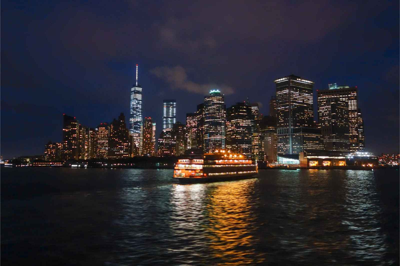 New York at Night Evening harbor cruise
