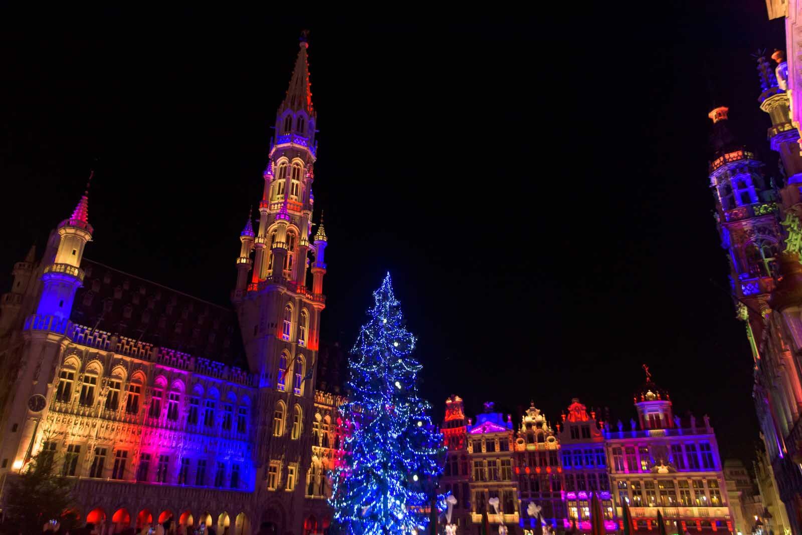 christmas holiday destinations brussels christmas tree in square
