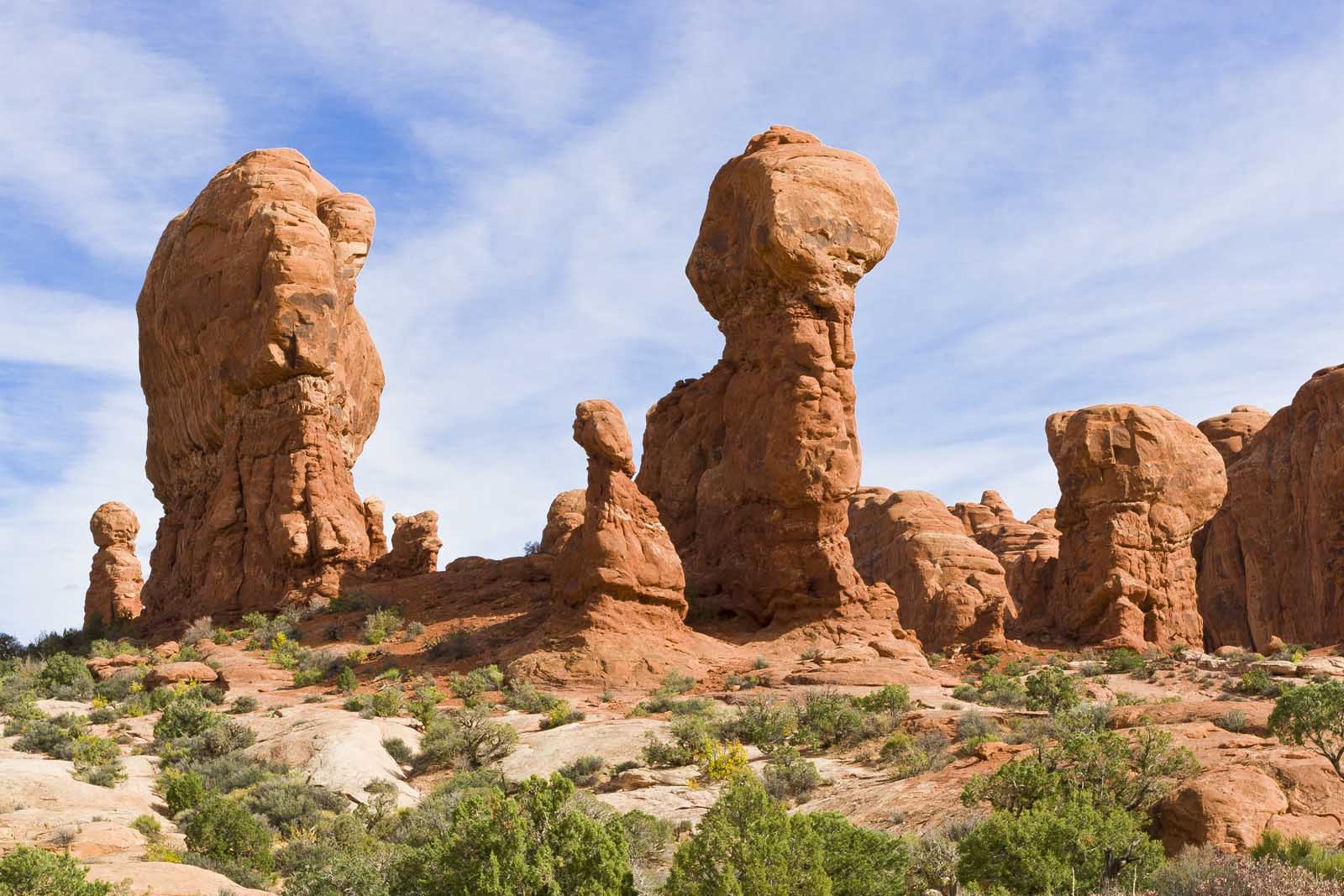 Rock Sculptures in Arches National Park