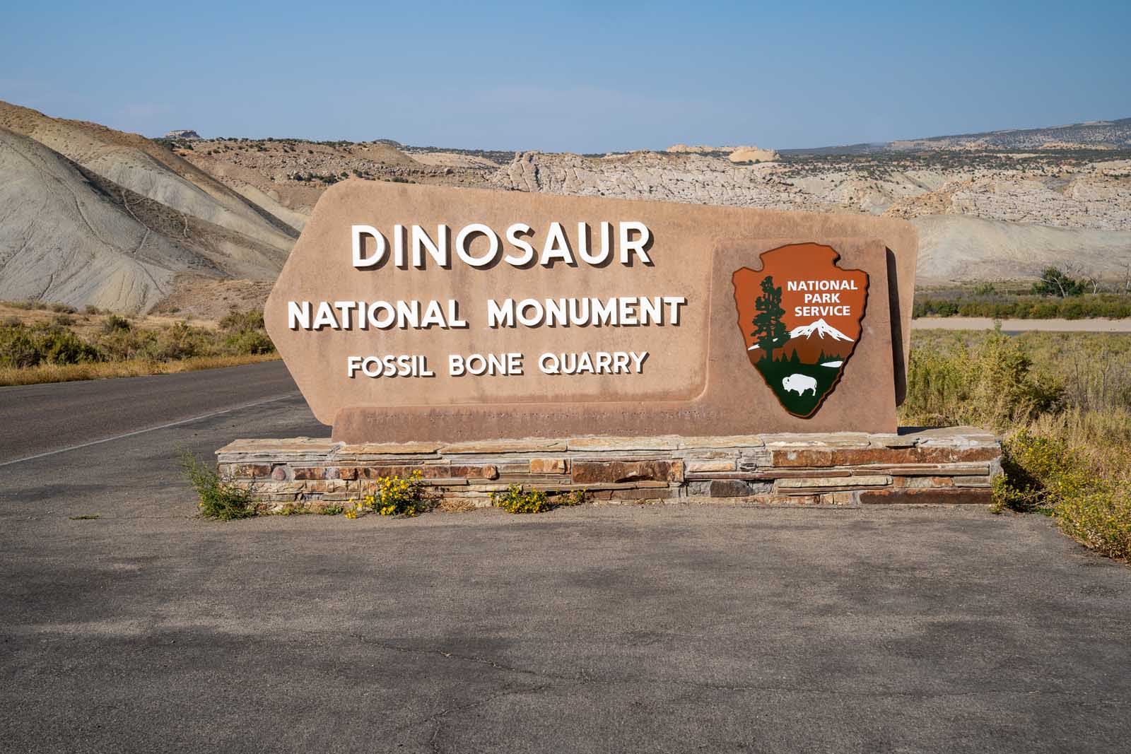 Entrance to Dinosaur National Monument in Utah