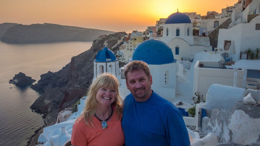 realizing our travel dream by saving money in Santorini